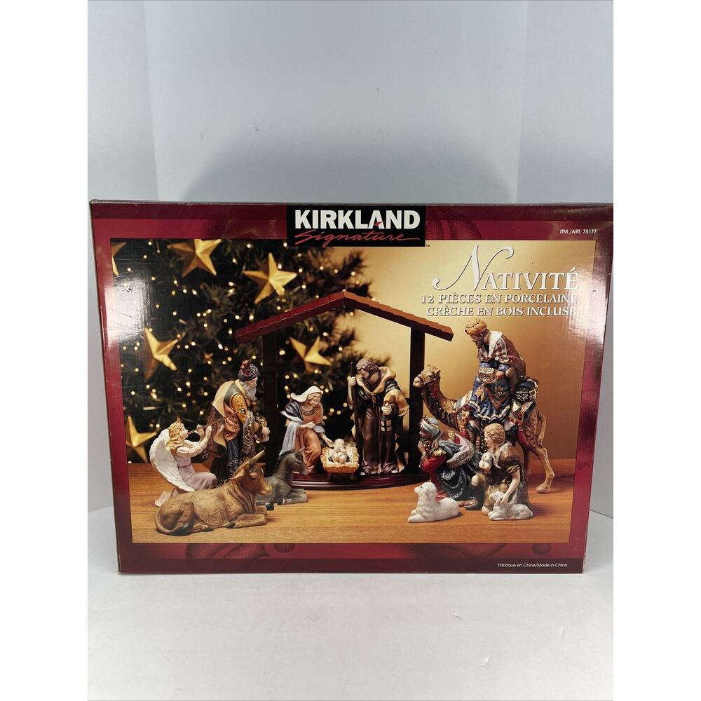 Kirkland Signature Costco 12 Piece Porcelain Nativity Set 75177 Complete EUC